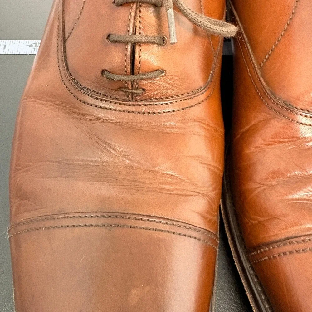 To Boot New York Mens Cap Toe Oxford 12 Brown Leather Made in Italy 12981 Career